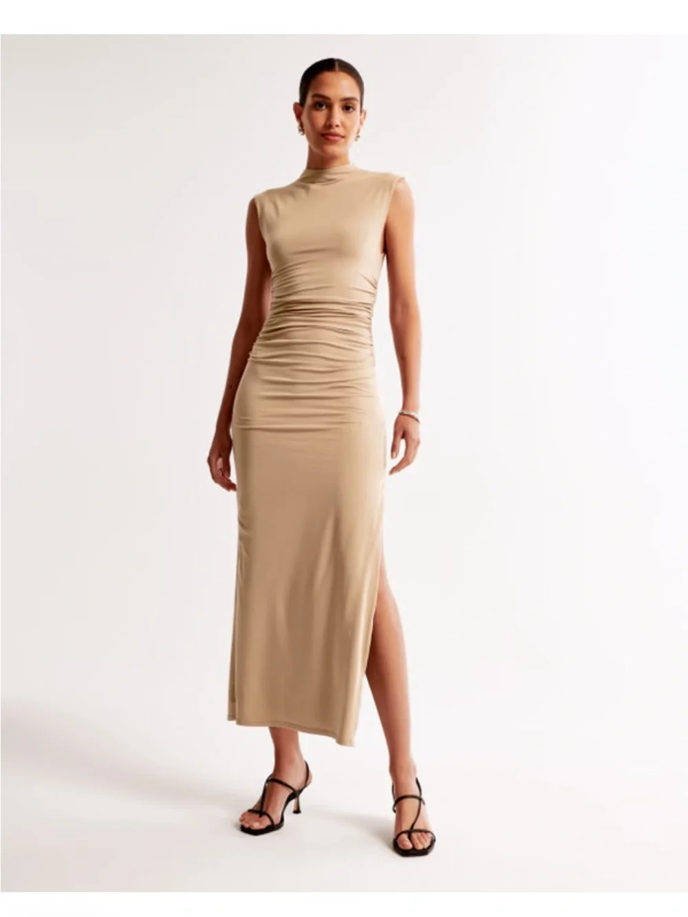 A&F Sleeveless Ruched Dress